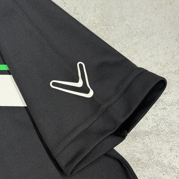 Callaway Golf Shirt Short Sleeve Polo Black Stripe Small - Picture 4 of 7